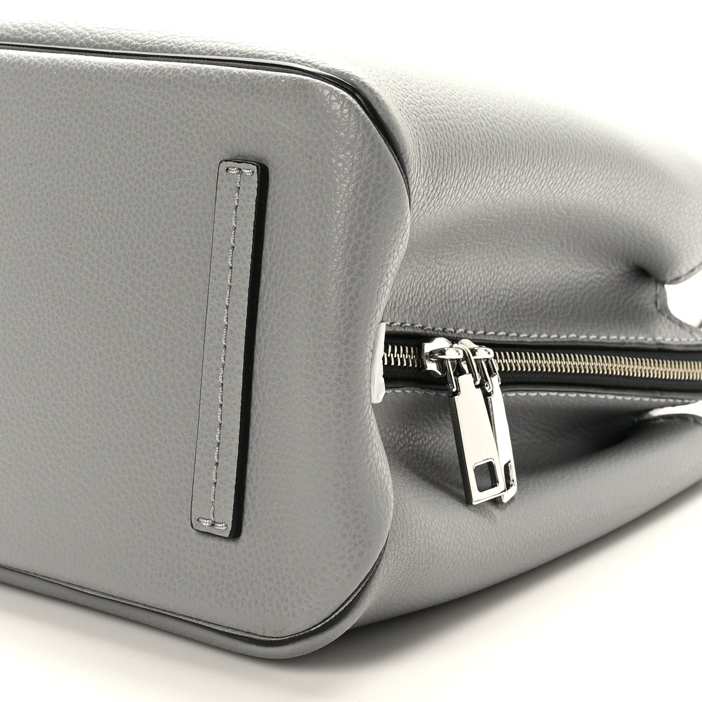 Pebbled Calfskin Editor Shopping Tote Grey