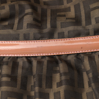 Fendi Nylon Patent Zucca Large Chef Shopper Tote Tobacco Pink 13 of 15