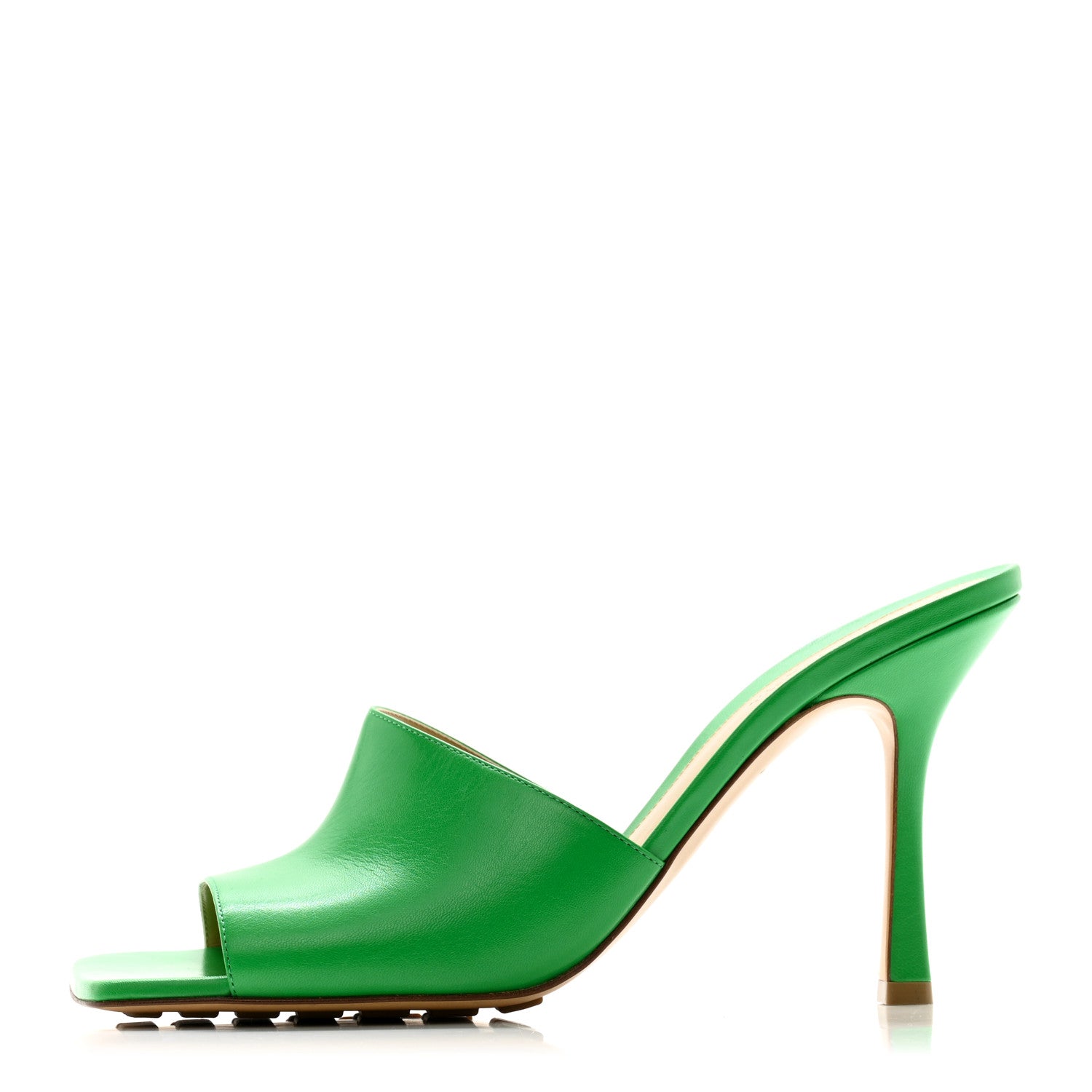 Bottega Veneta Lambskin Stretch Mule Sandals 41 Grass 1 of 10