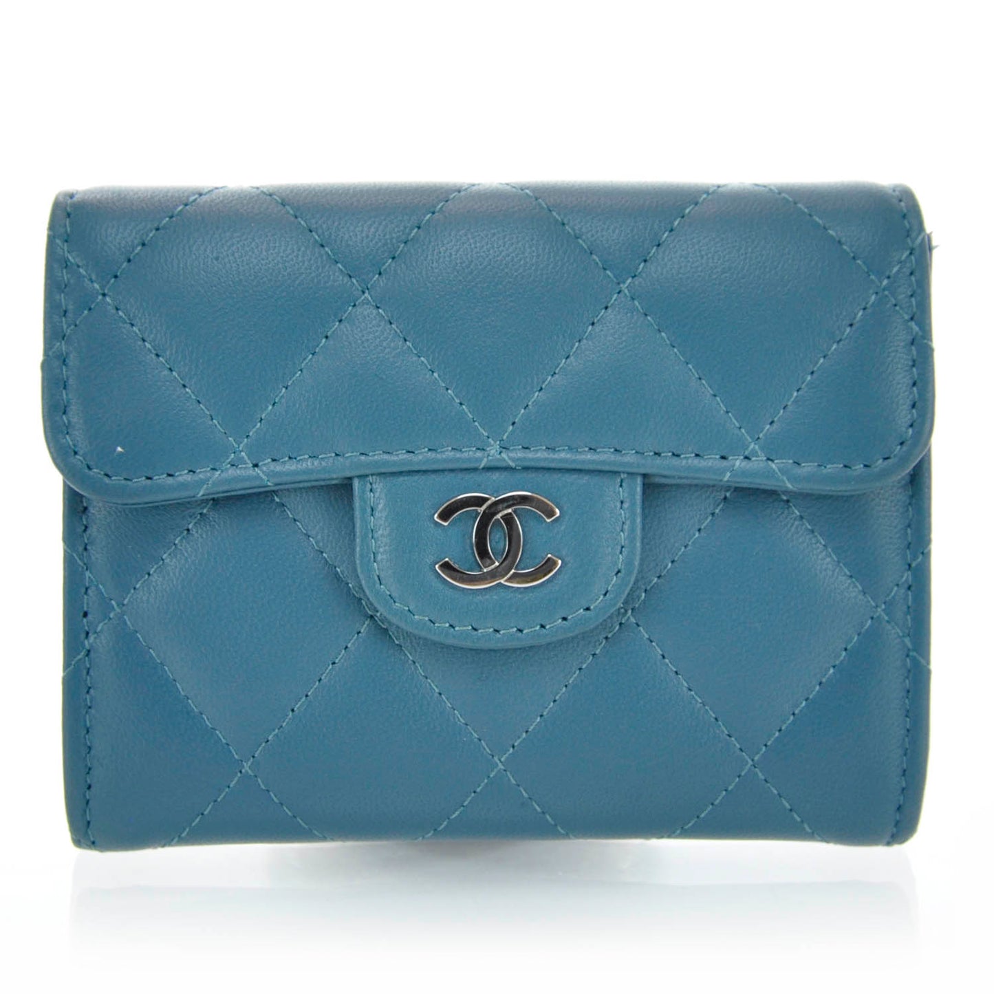 Lambskin Coin Purse Turquoise
