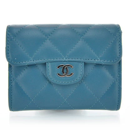 Chanel Lambskin Coin Purse Turquoise 1 of 6