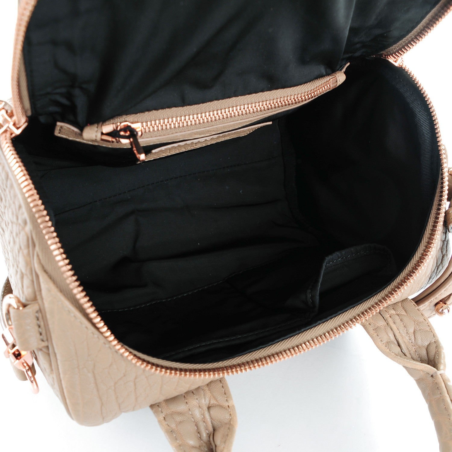 Alexander Wang Pebbled Lambskin Rockie Latte Rose Gold Hardware 5 of 8