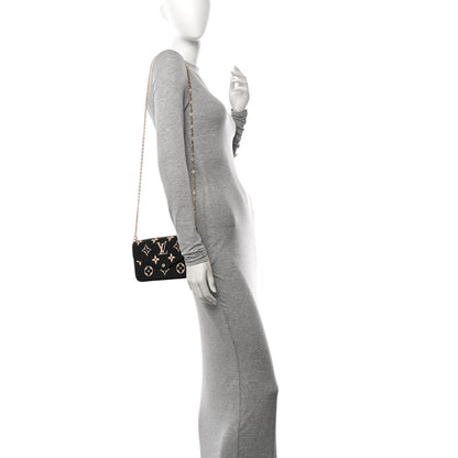 Louis Vuitton Empreinte Monogram Giant Felicie Pochette Black Beige 2 of 10