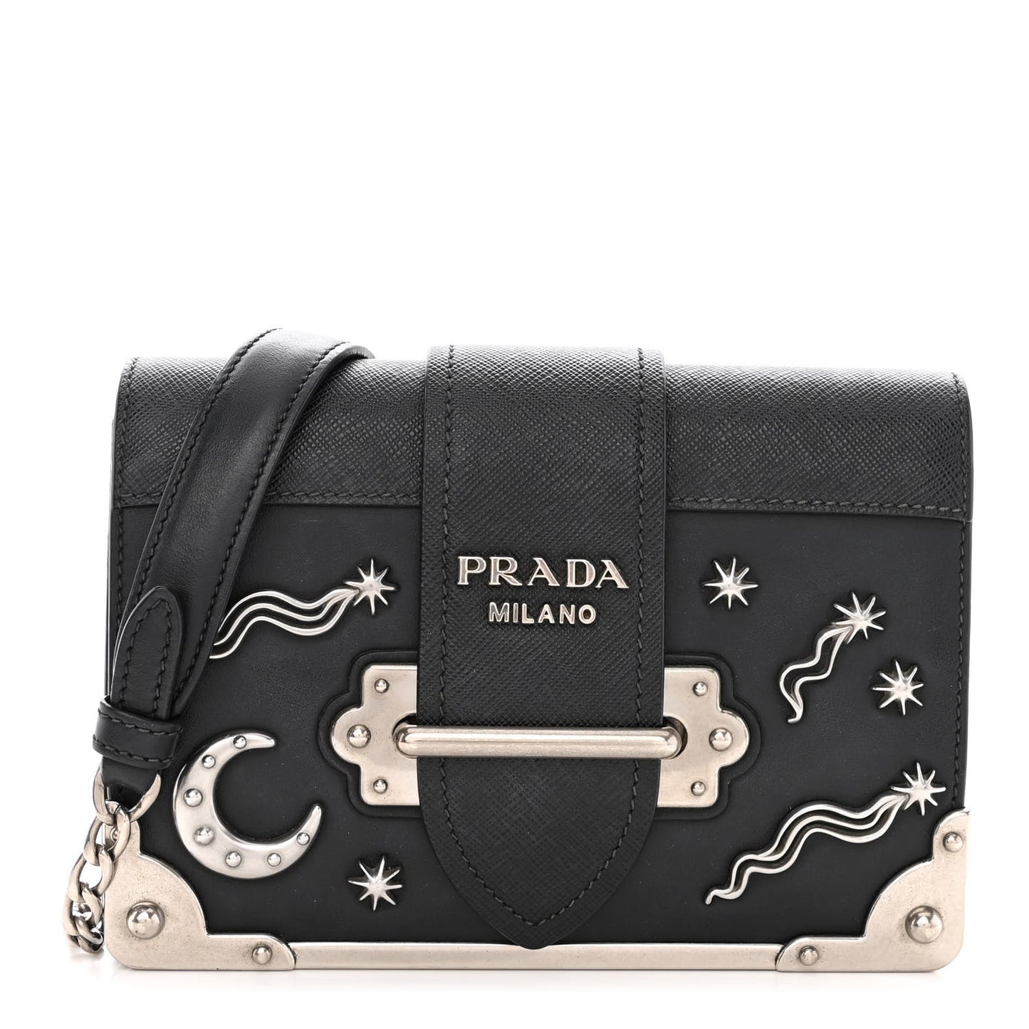 City Calf Saffiano Cahier Astrology Bag Black