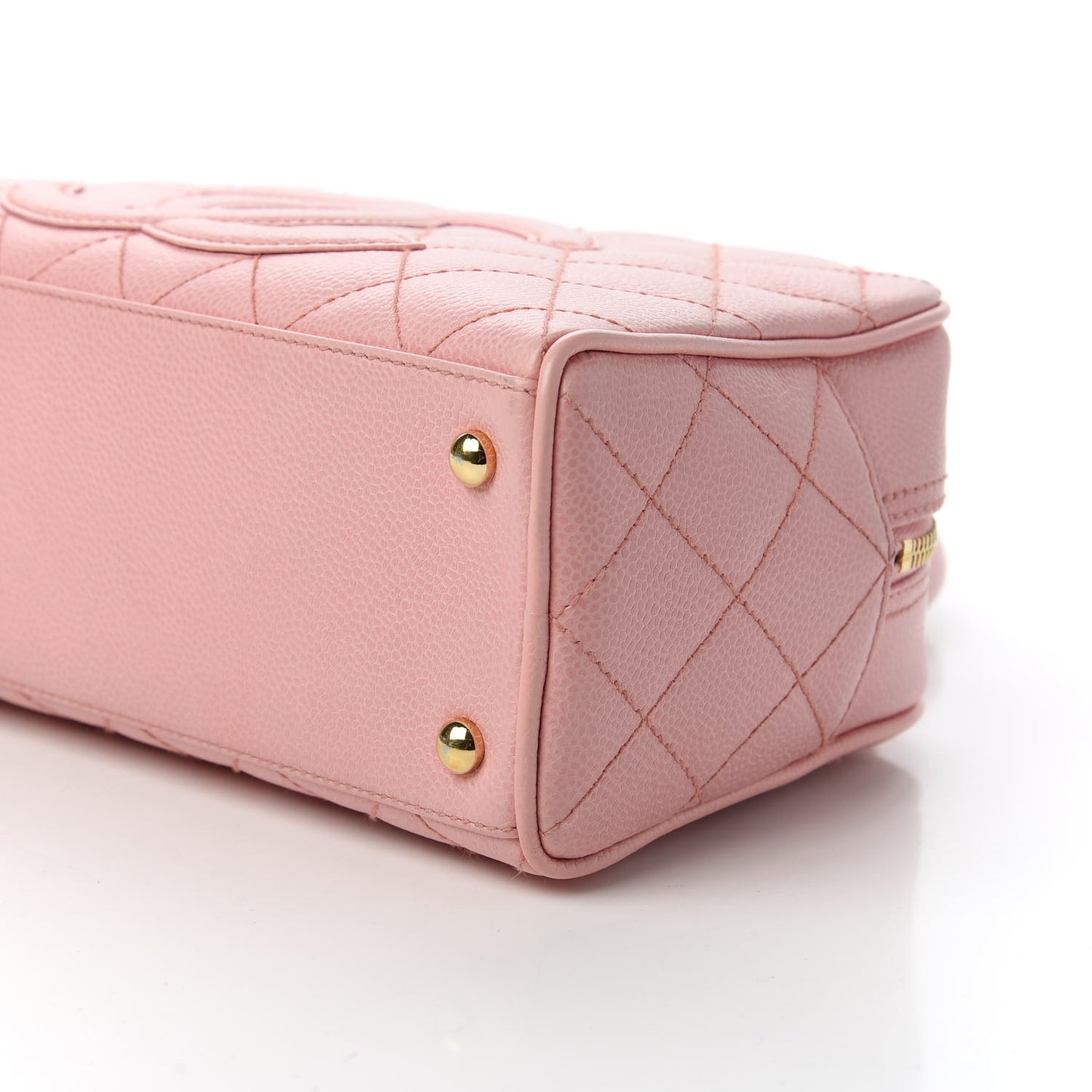 Caviar Quilted Small Bowler Pink