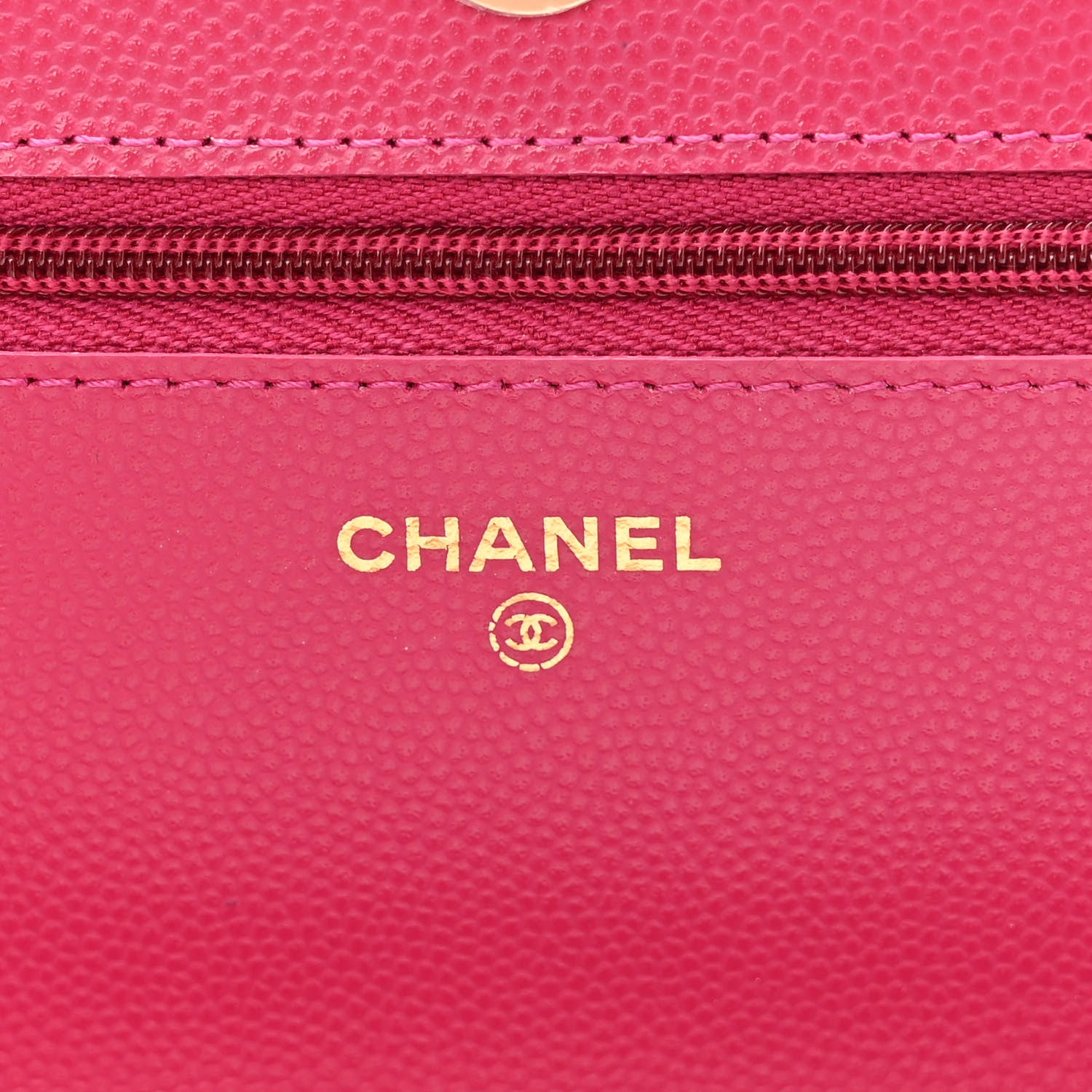 Chanel Caviar Quilted Wallet On Chain WOC Fuchsia 6 of 12