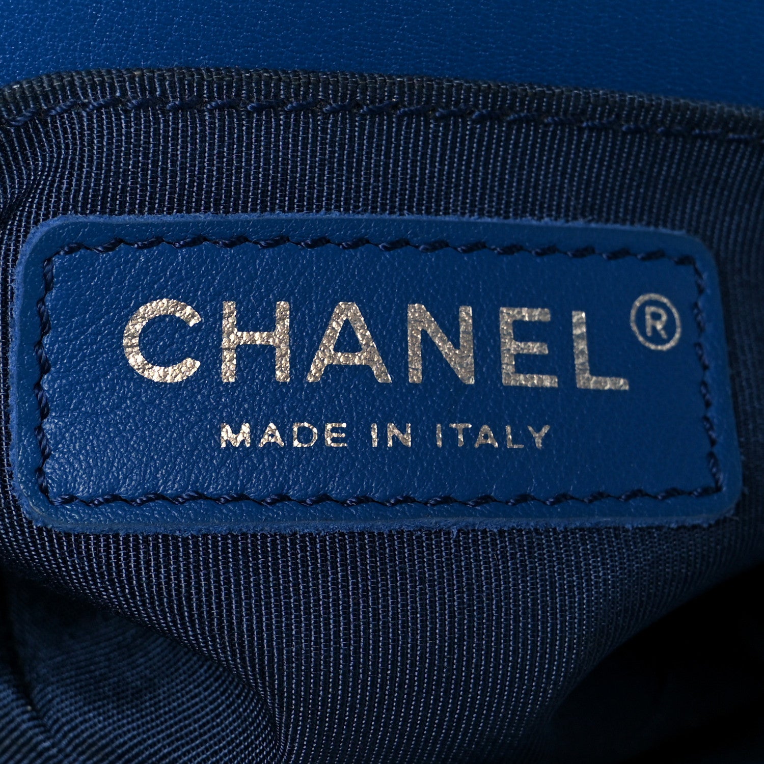 Chanel Lambskin Chevron Quilted Small Boy Flap Blue 6 of 10