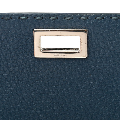 Fendi Cuoio Romano Selleria Mini Peekaboo Clutch Wallet Blue Notte 8 of 12