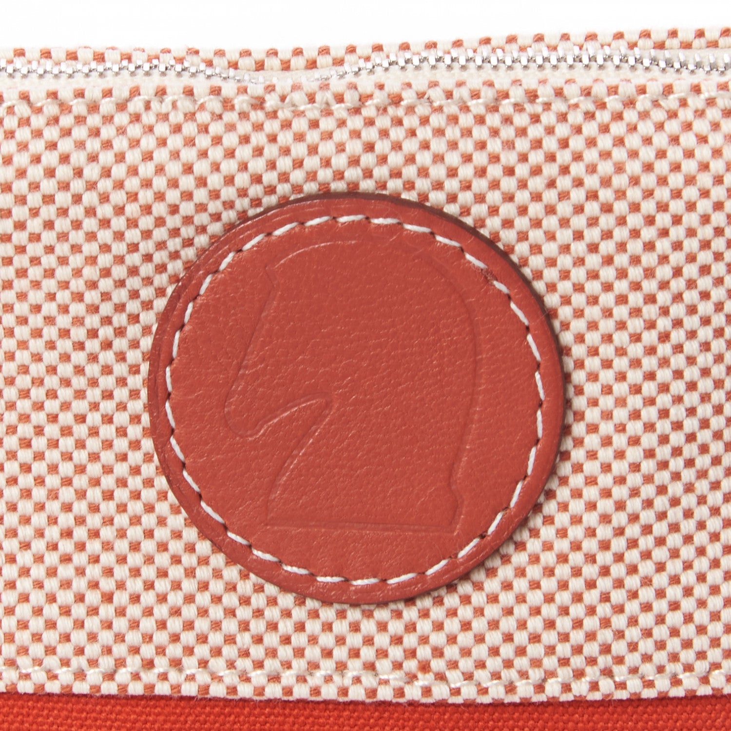 Hermes Canvas Bolide Samarcande Toiletry Case MM Terracotta 7 of 9