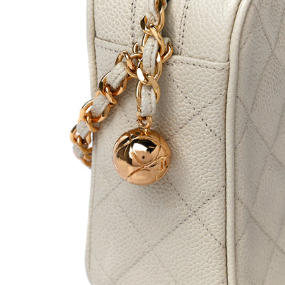 Chanel Caviar Quilted CC Camera Case Light Beige 12 of 17