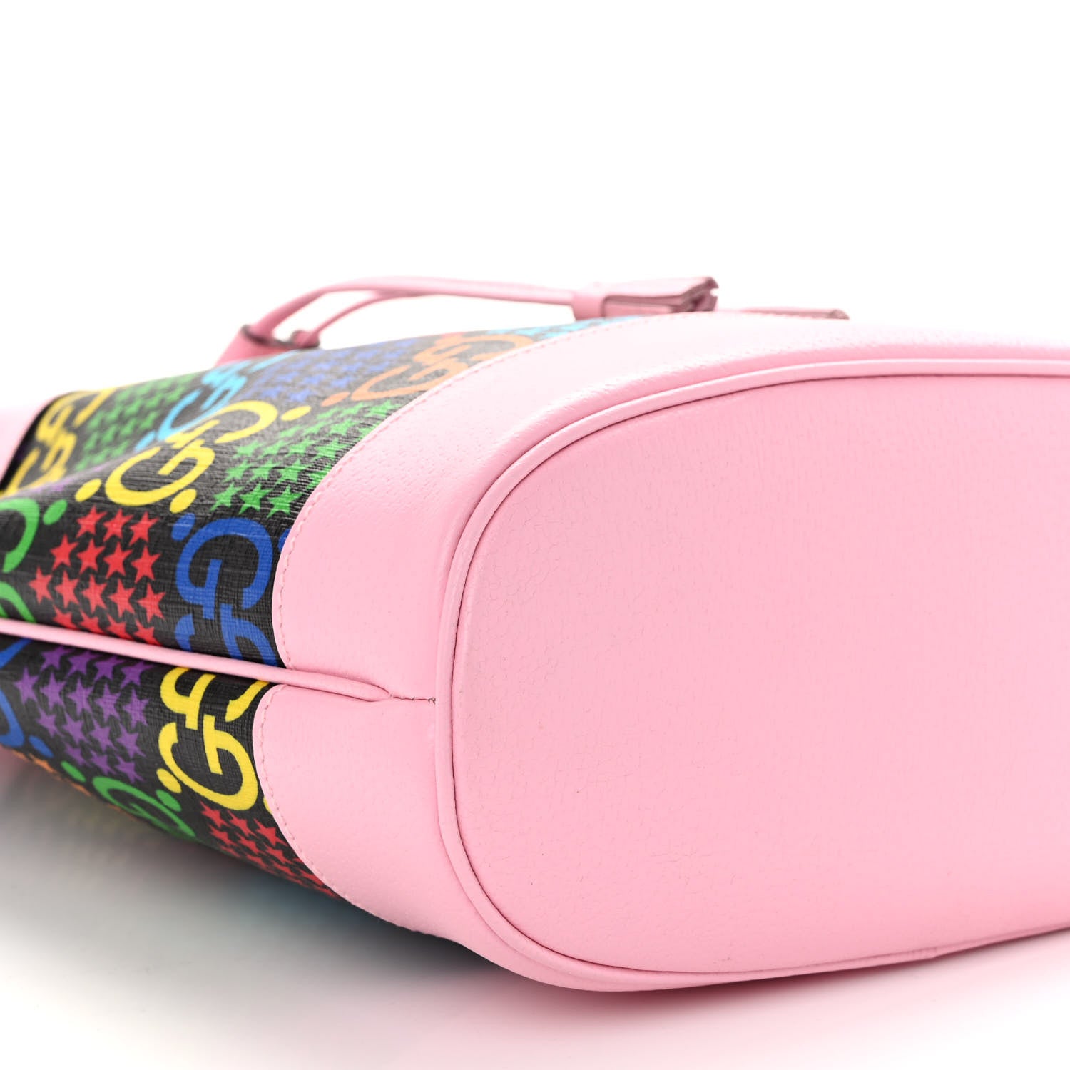 Gucci GG Supreme Monogram Psychedelic Bucket Bag Black Multicolor Sugar Pink 8 of 9