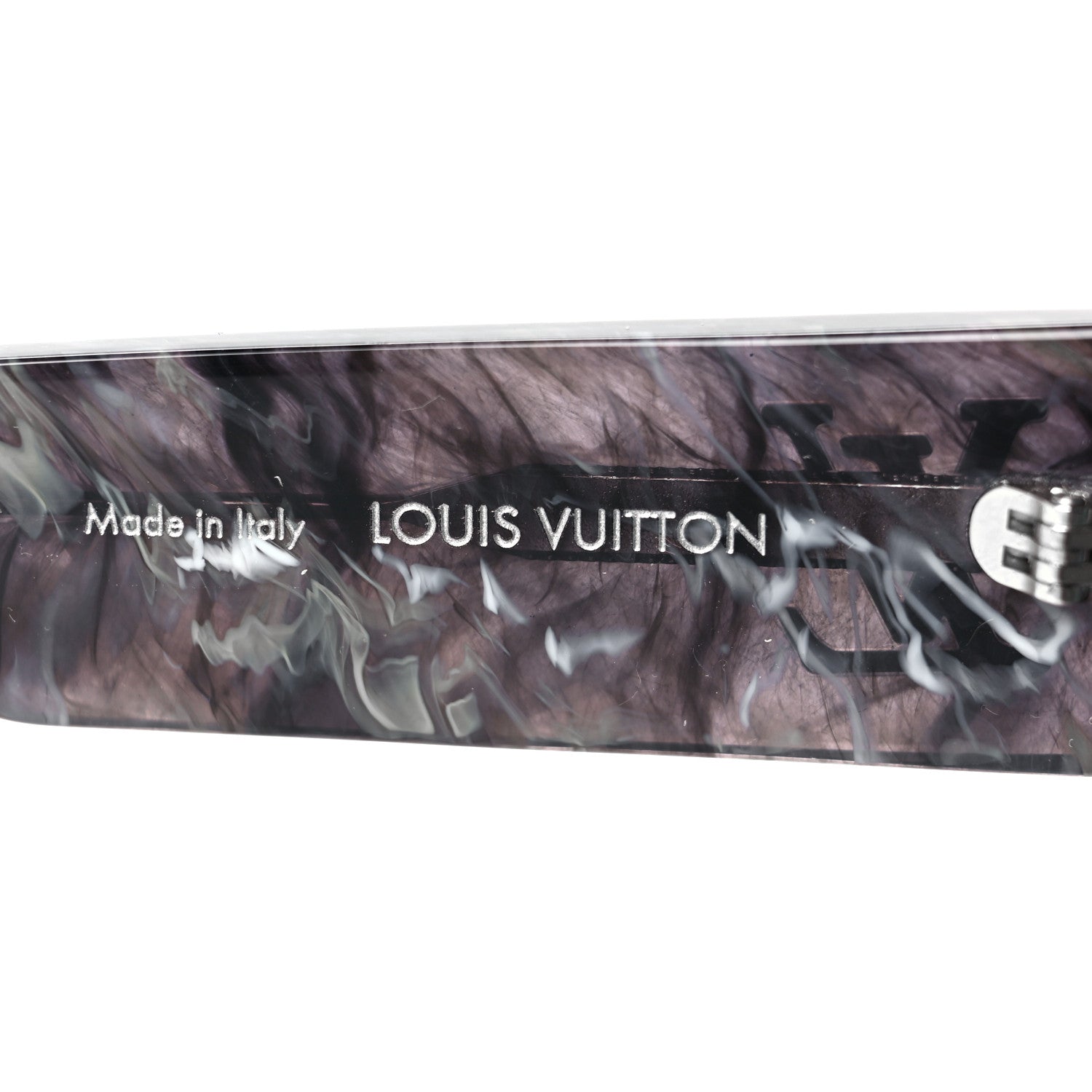 Louis Vuitton Marble Acetate Cyclone Sunglasses Z1789E Grey 5 of 7