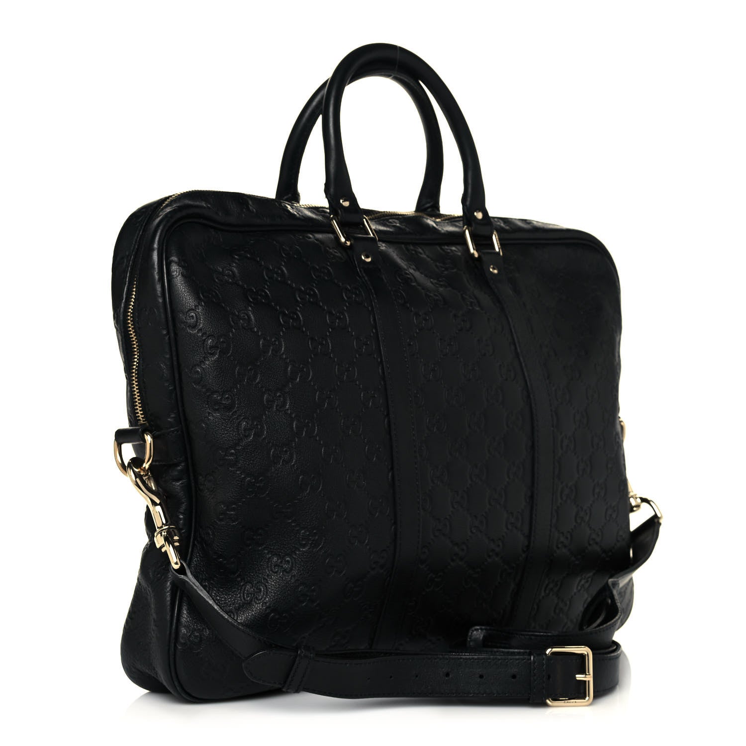 Gucci Guccissima Signature Briefcase Black 3 of 14