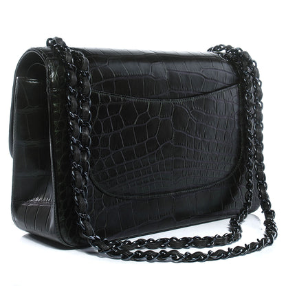 Chanel Alligator Jumbo Double Flap Purple 3 of 9