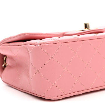 Chanel Lambskin Quilted Mini Rectangular Flap Pink 9 of 10