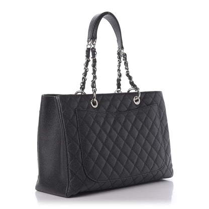 Chanel Caviar Quilted XL Grand Shopping Tote GST Black 3 of 10