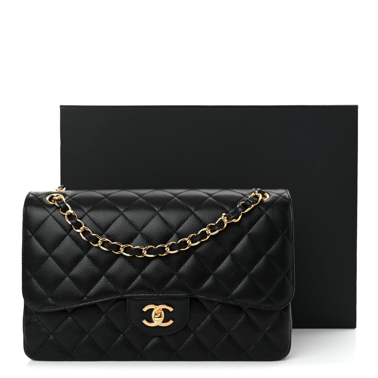 Chanel Caviar Quilted Jumbo Double Flap Black 11 of 11