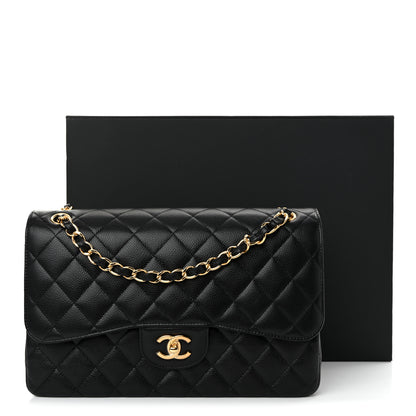 Chanel Caviar Quilted Jumbo Double Flap Black 11 of 11