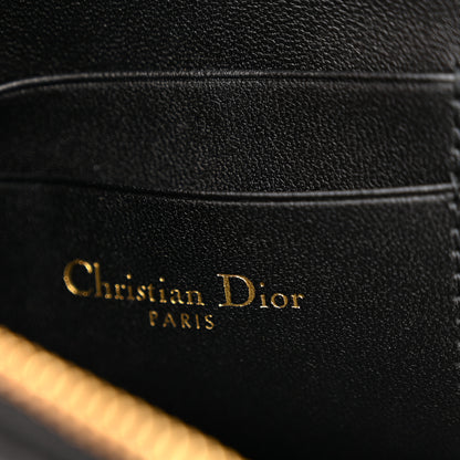 Christian Dior Supple Calfskin Cannage Caro Multifunctional Pouch Black 8 of 13
