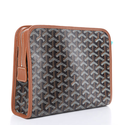 Goyard Goyardine Jouvence MM Toiletry Pouch Black Gold 3 of 8