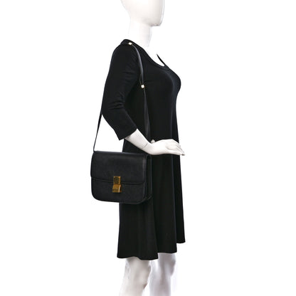 Celine Goatskin Medium Classic Box Flap Bag Black 2 of 14