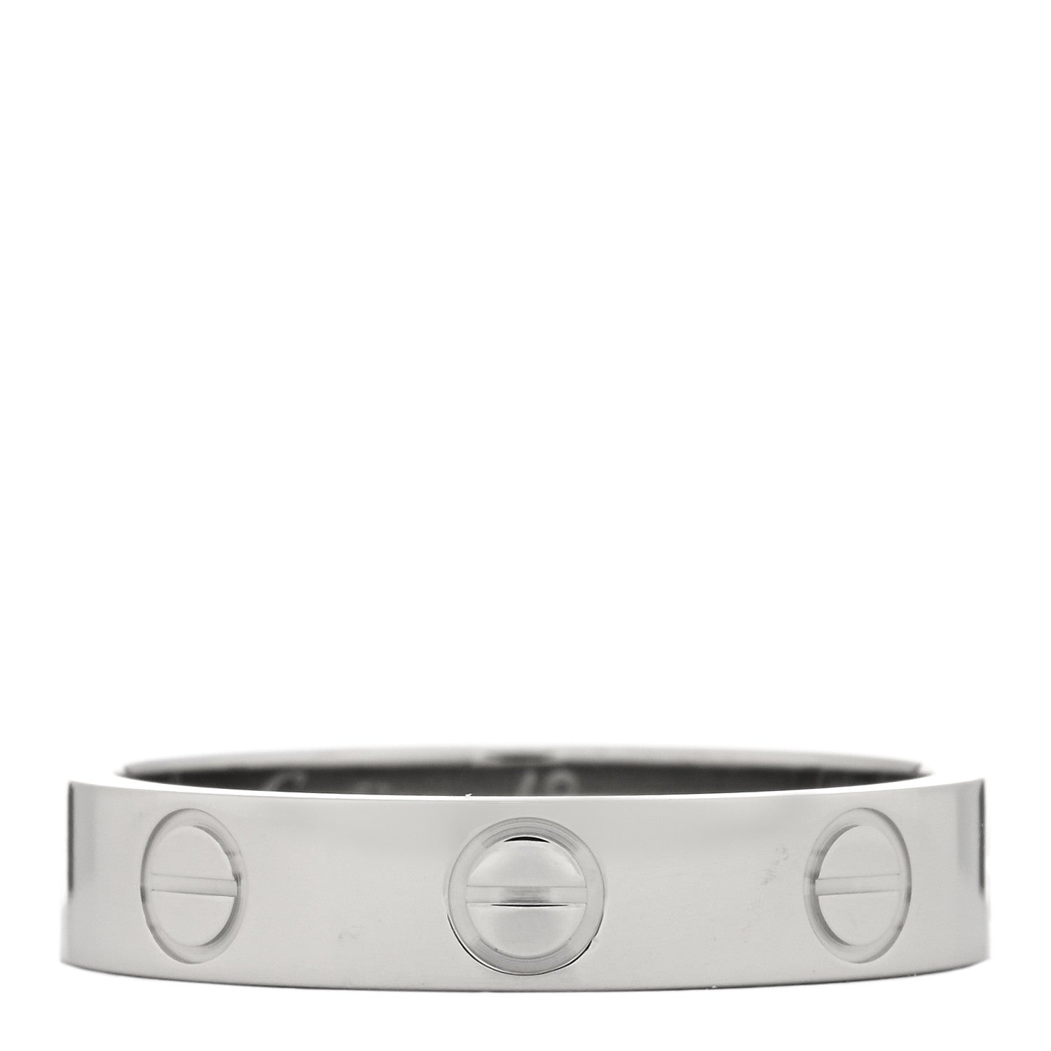 Cartier Platinum 3.5mm LOVE Wedding Band Ring 49 4.75 1 of 3