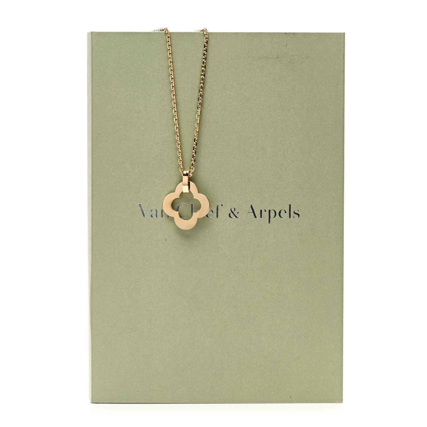 Van Cleef & Arpels 18K Yellow Gold Byzantine Alhambra Pendant Necklace 6 of 6