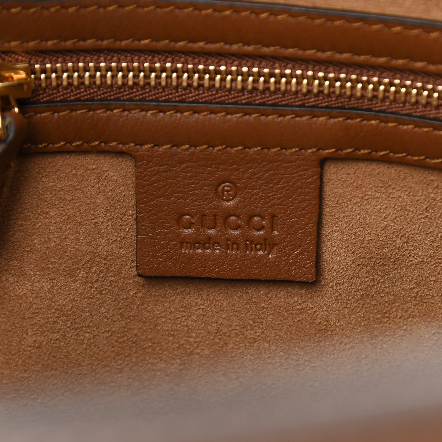 GG Supreme Monogram Large Linea A Hobo Light Brown