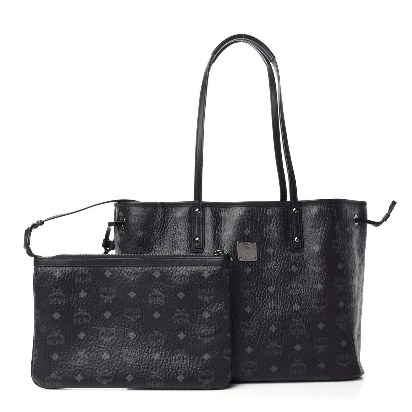 Metallic Galaxy Visetos Medium Project Reversible Shopper Tote Black Multicolor