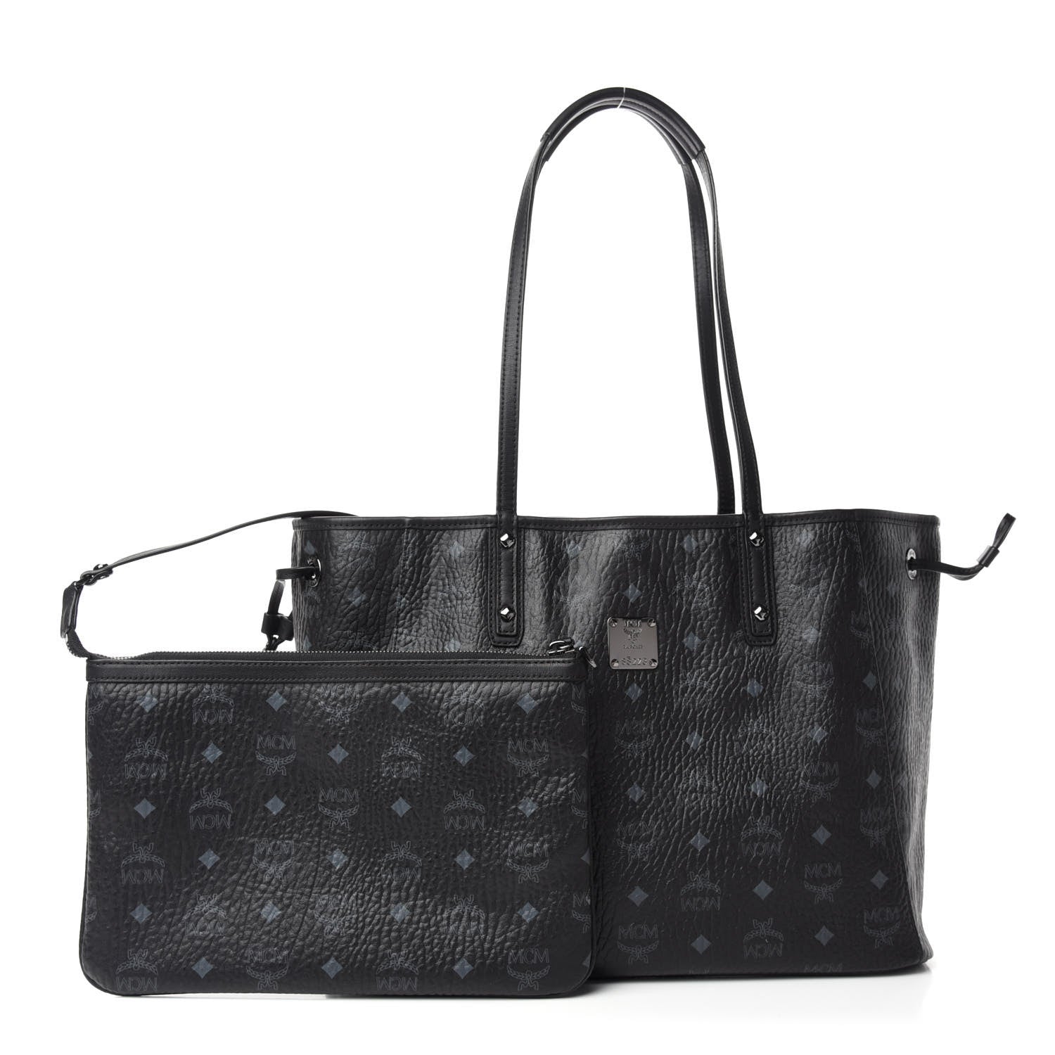 MCM Metallic Galaxy Visetos Medium Project Reversible Shopper Tote Black Multicolor 1 of 15