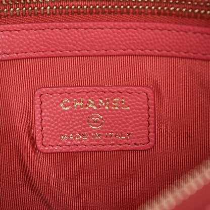 Chanel Caviar Quilted Medium Cosmetic Case Dark Pink 6 of 7