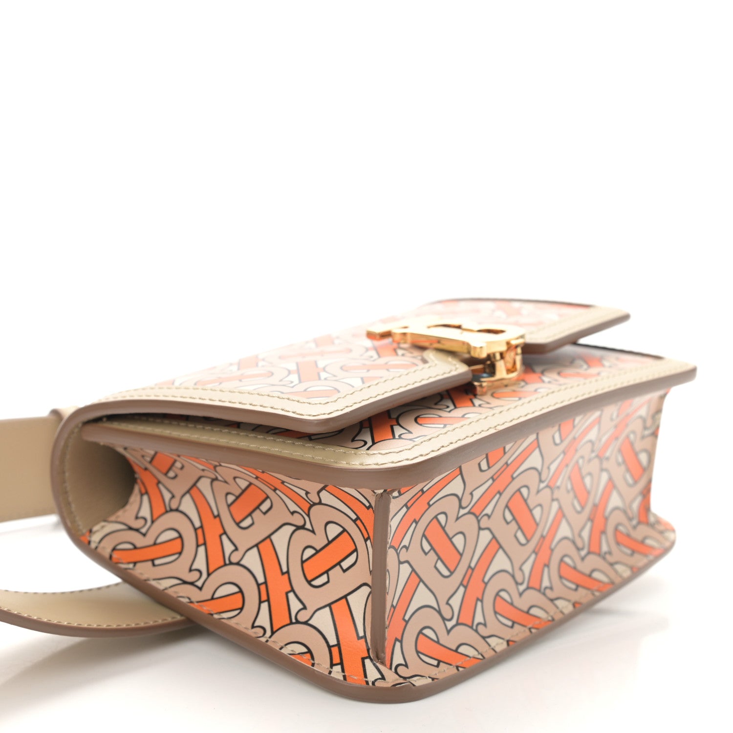 Burberry Calfskin Monogram TB Bum Bag Bright Orange 4 of 10