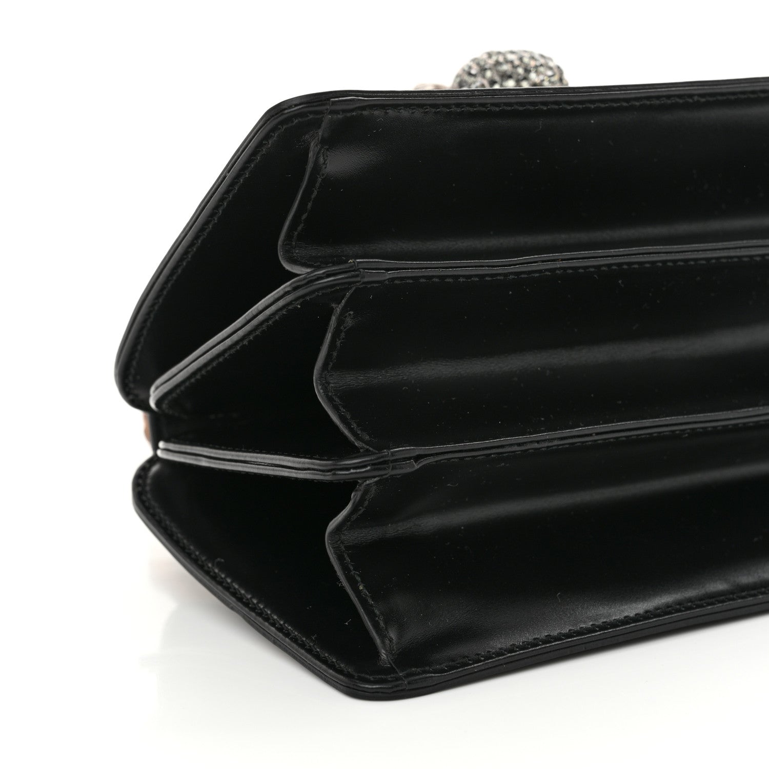 Gucci Calfskin Bamboo Mini Thiara Top Handle Bag Black 9 of 10