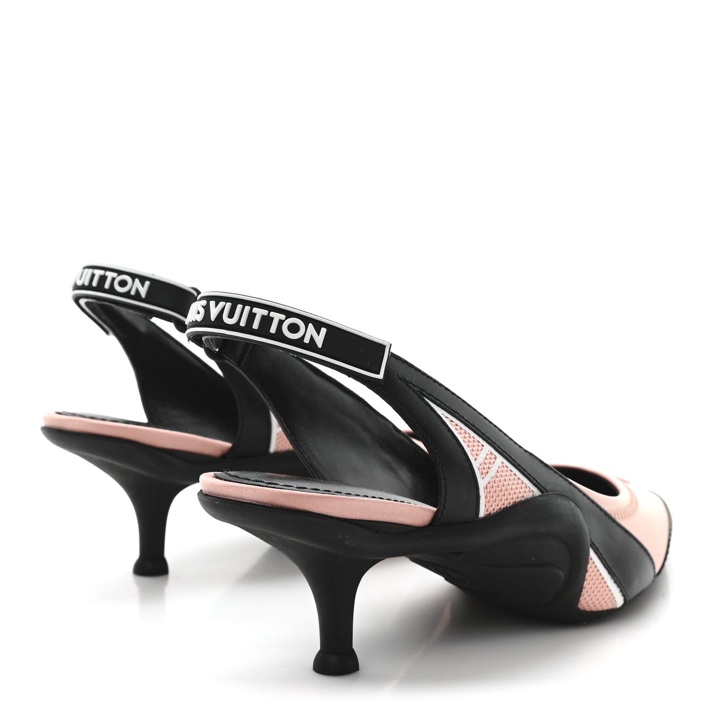 Calfskin Archlight Slingback Pumps 36.5 Black Pink
