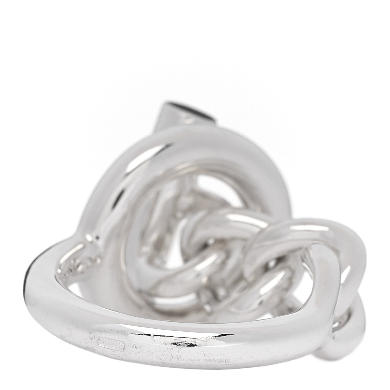 Hermes Sterling Silver GM Croisette Ring 54 6.75 3 of 5