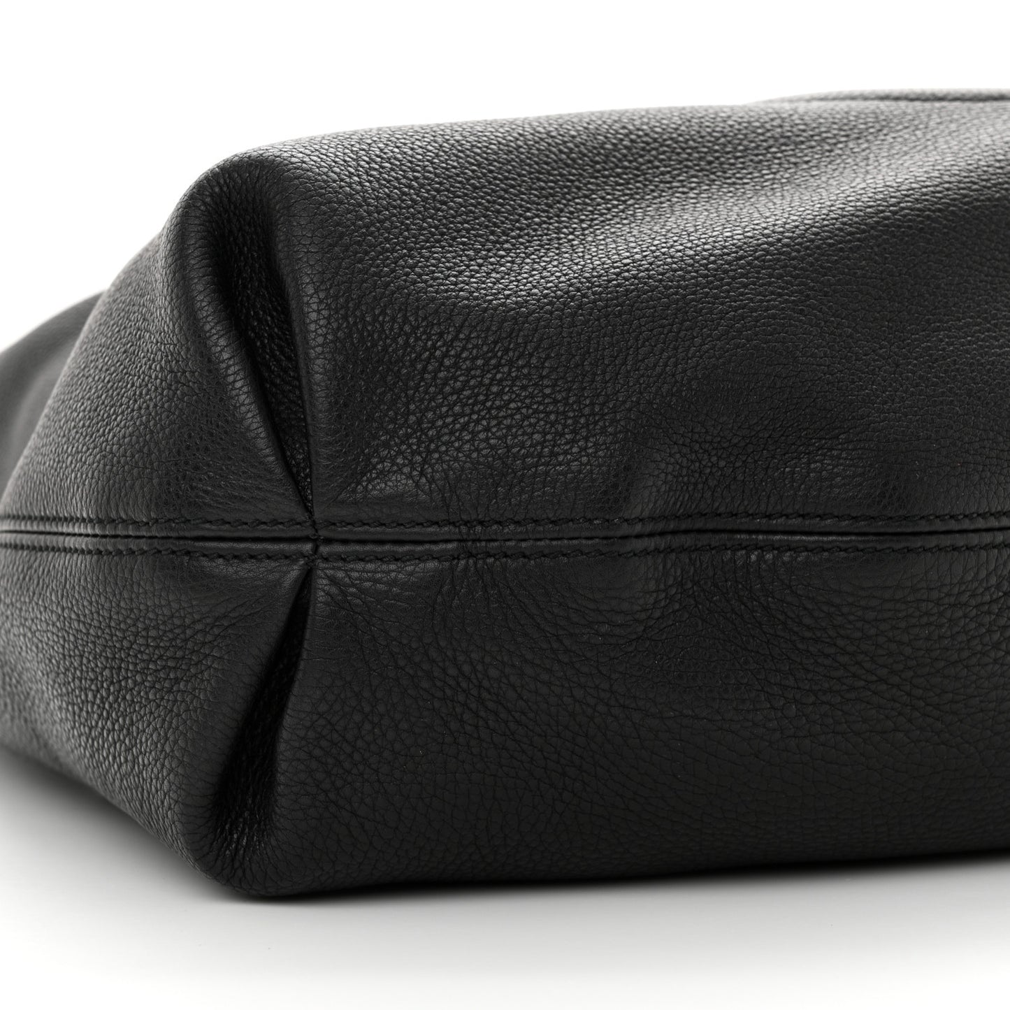 Pebbled Calfskin Soho Hobo Black