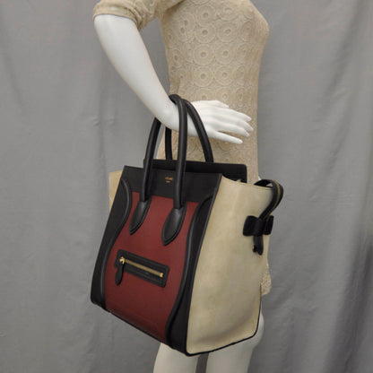 Celine Smooth Calfskin and Suede Mini Tri-Color Luggage 2 of 7