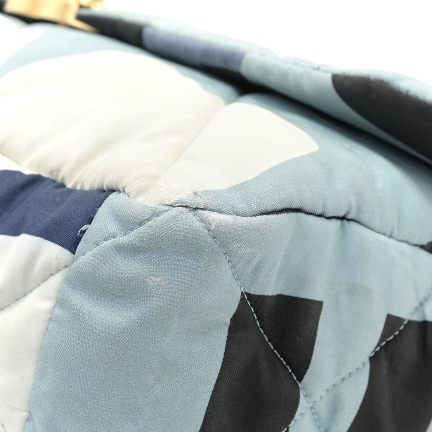 Chanel Silk Maxi Scarf Chanel 19 Flap Black Blue White 12 of 14