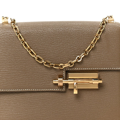 Hermes Chevre Chamkila Mini Verrou Chaine Bag Etoupe 8 of 12