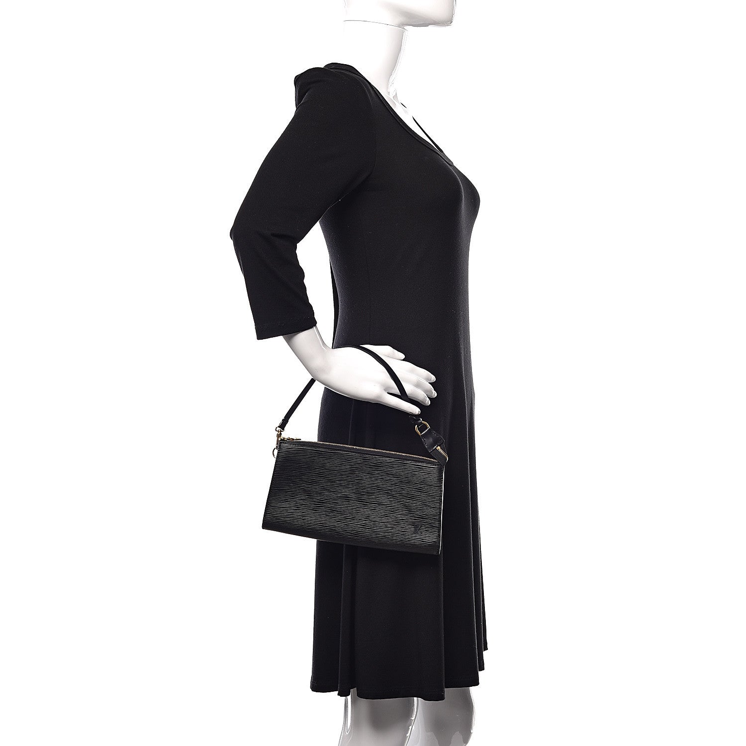 Louis Vuitton Epi Pochette Accessories 24 Black 2 of 8