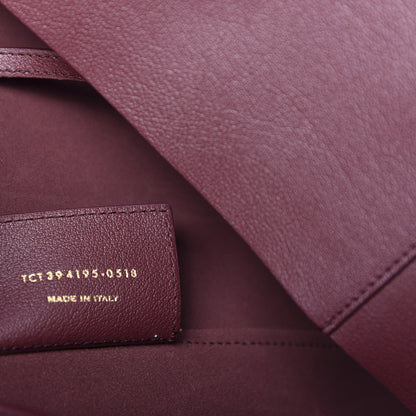 Saint Laurent Calfskin Large Shopping Tote Dark Red 9 of 10