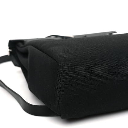 Hermes Military Toile Vache Hunter Herbag a Dos Zip Retourne Backpack Black 9 of 10
