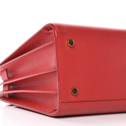 Saint Laurent Grained Calfskin Sac De Jour Lipstick Red 8 of 24