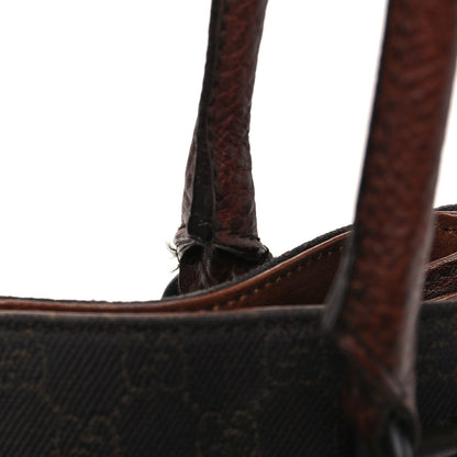 Gucci Monogram Denim GG Shoulder Bag Black Brown 11 of 12