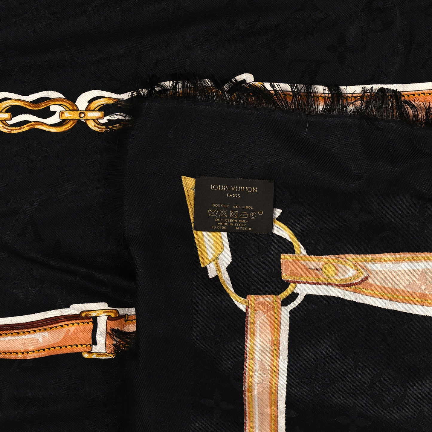 Silk Confidential Square Scarf Black