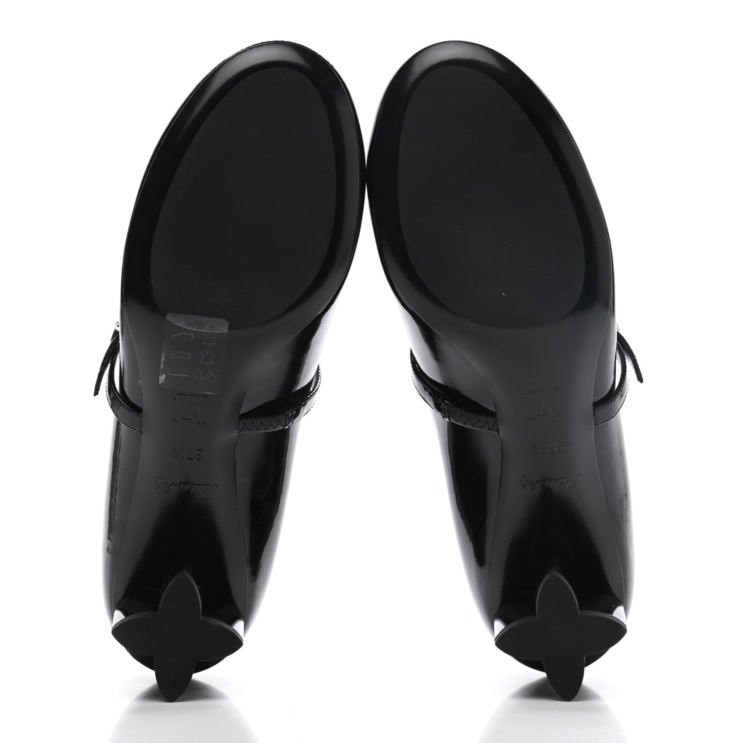 Louis Vuitton Patent Uniformes Silhouette Pumps 37.5 Black 5 of 8