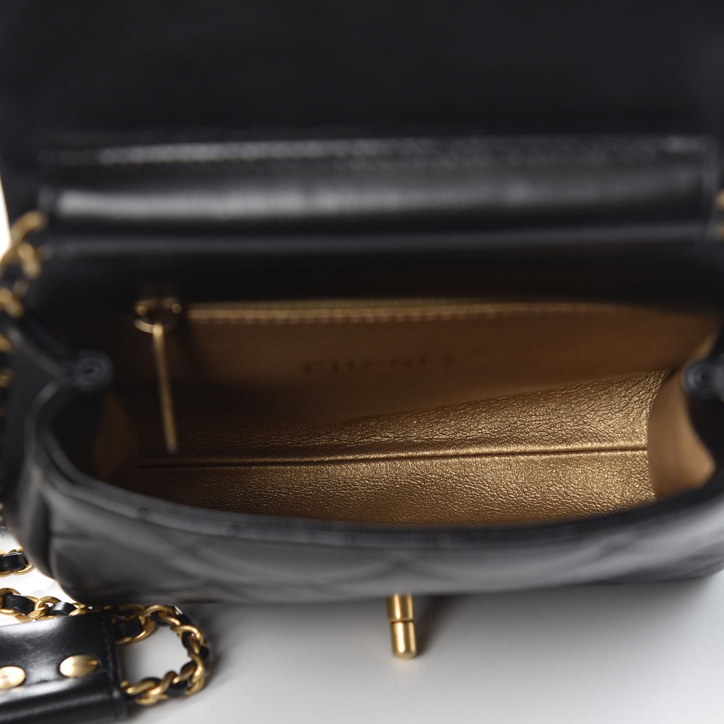 Lambskin Quilted Side Packs Black