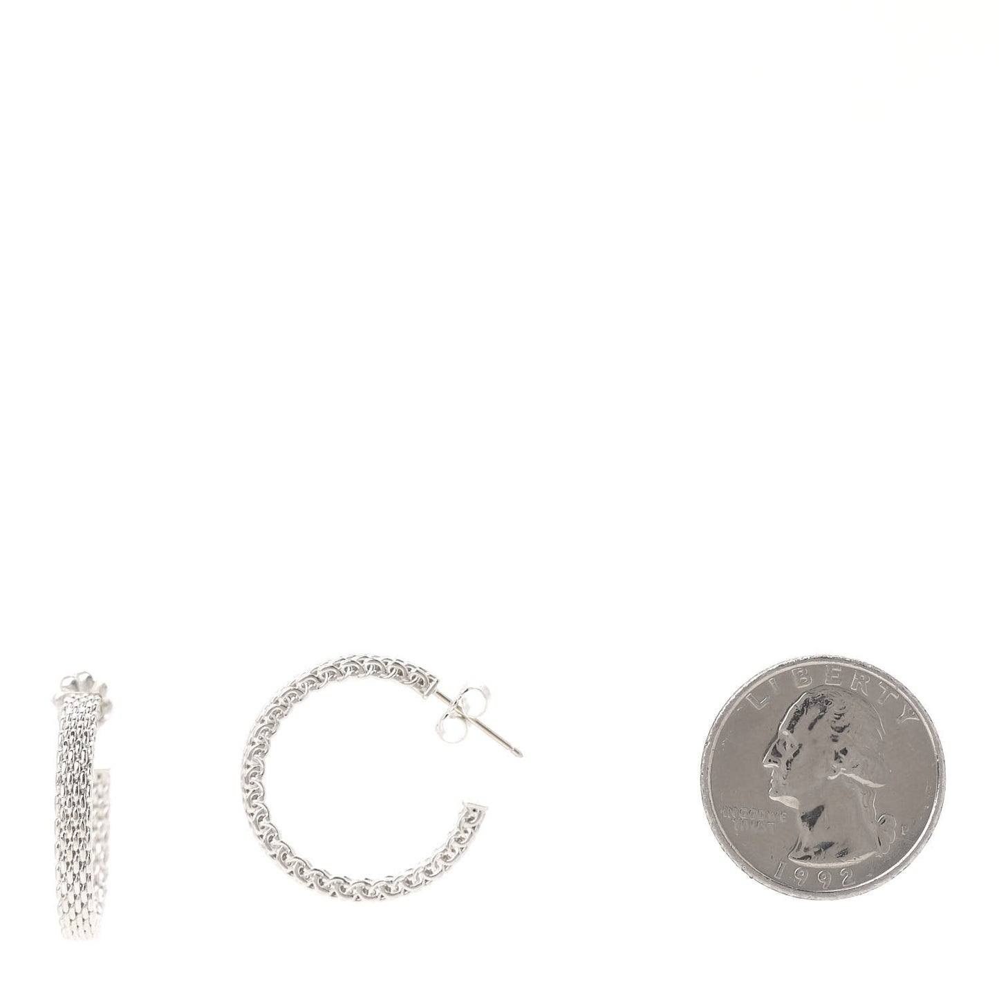Sterling Silver Narrow Somerset Hoop Earrings