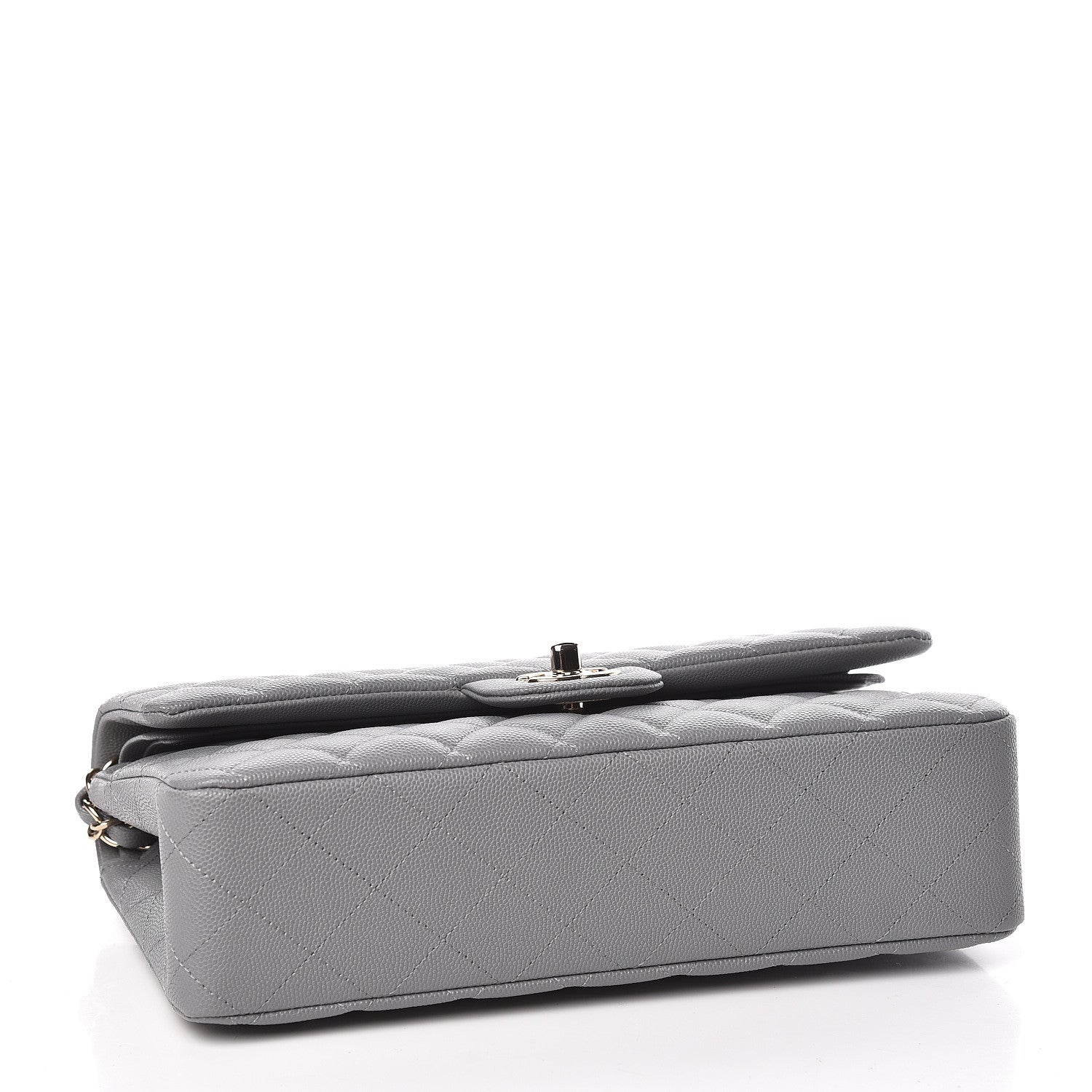 Chanel Caviar Quilted Medium Double Flap Grey 4 of 10