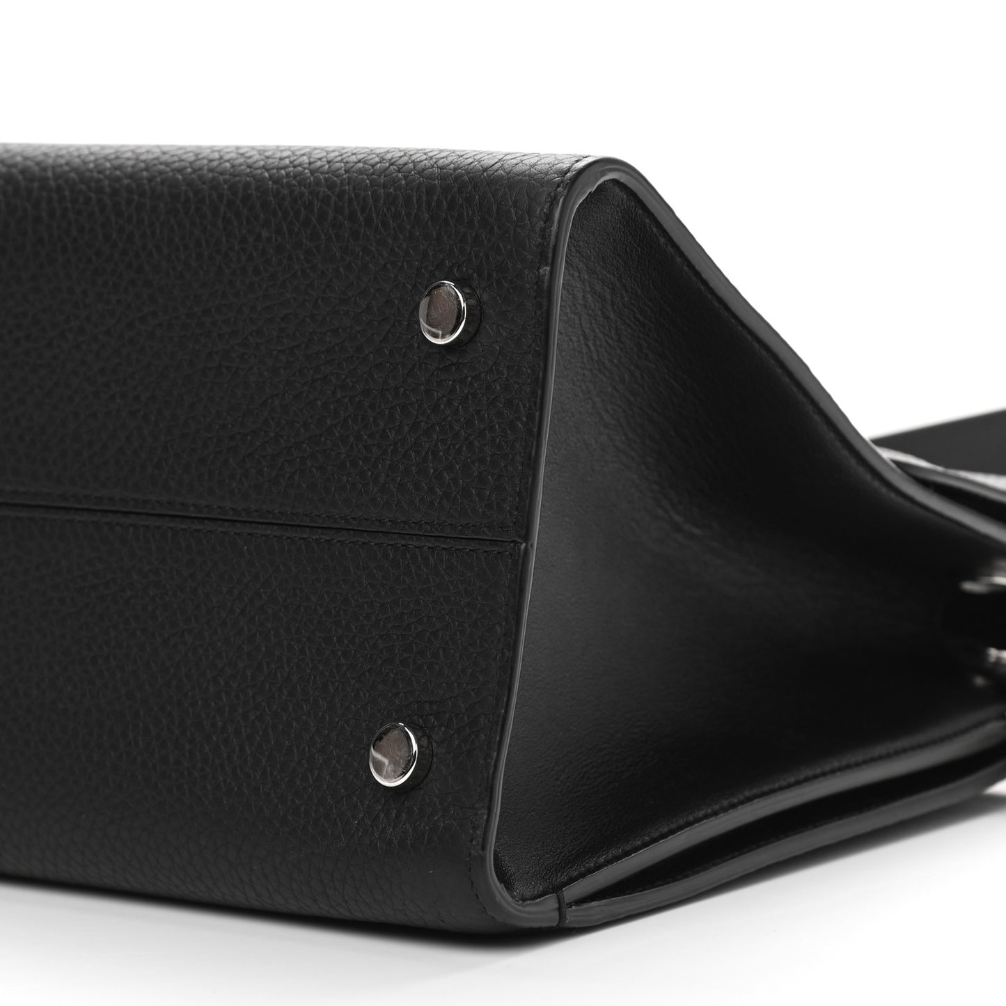 Grained Calfskin Medium Diorever Flap Black